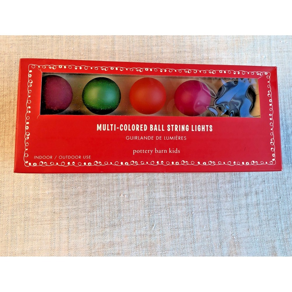 Pottery Barn Kids Globe String Lights Rainbow Multicolored Indoor/Outdoor/Patio